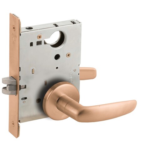 Schlage Grade 1 Passage Latch Mortise Lock, 07 Lever, B Rose, Satin Brnz Clear Coated Fnsh, Field Reversible L9010 07B 612
